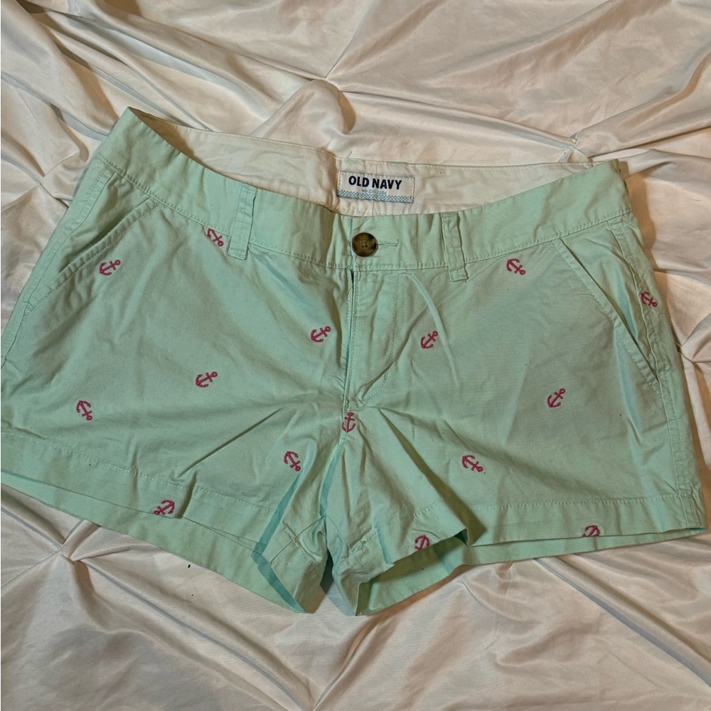 Old Navy Light Green Women's Shorts with Pink Accents